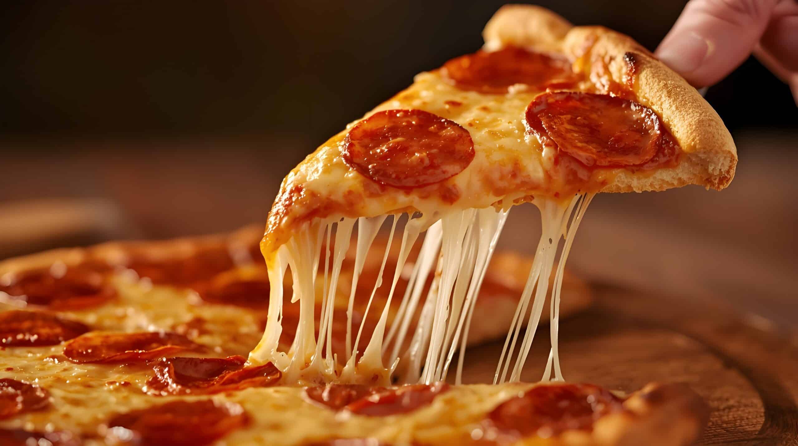 A pepperoni pizza representing the Domino's food contamination video scandal.