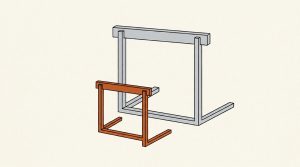 Illustration: a small orange hurdle stands in front of a much taller gray hurdle
